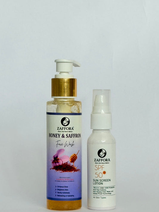 ZAFFORA HONEY-SAFFRON & SUN SCREEN LOTION